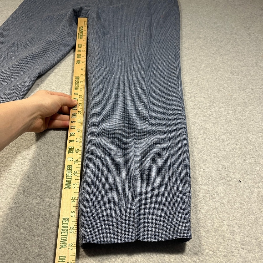 J Crew Pants Mens 34x27 Blue Dress Vitale Barberis Canonico Wool Silk Italy Hem - Picture 3 of 13